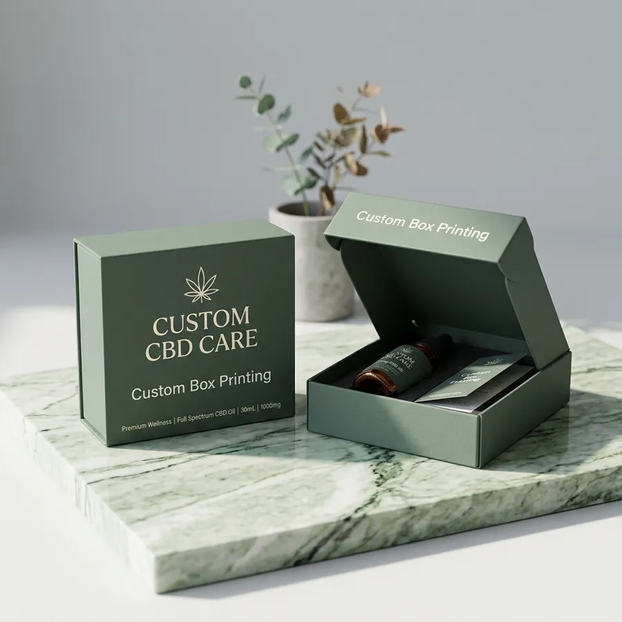 Custom CBD Care Boxes — custom printed packaging from Custom Box Printing