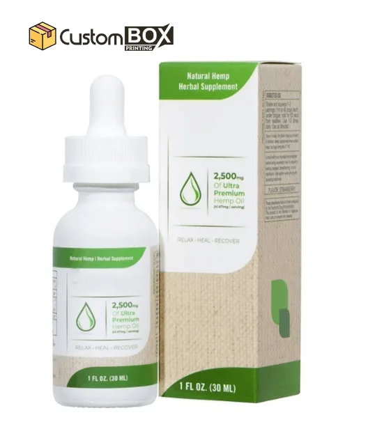 Custom CBD Oil Packaging Labels — custom printed packaging from Custom Box Printing