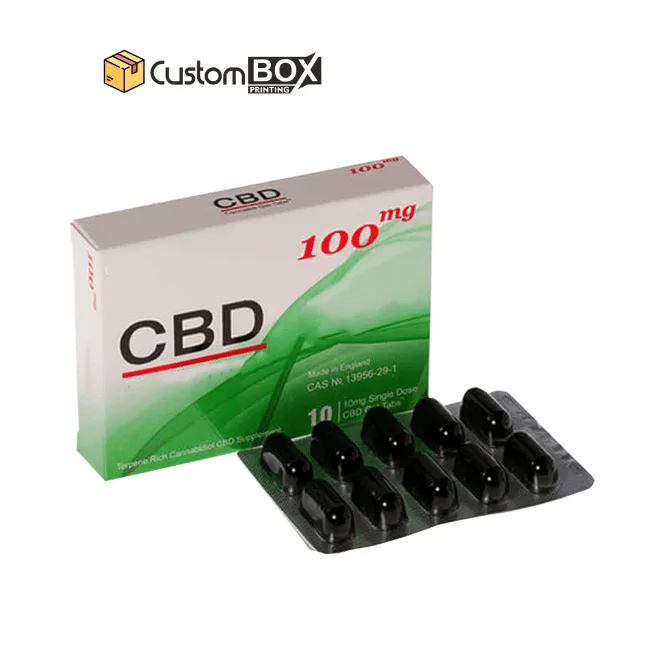 Custom CBD Pills Boxes — custom printed packaging from Custom Box Printing