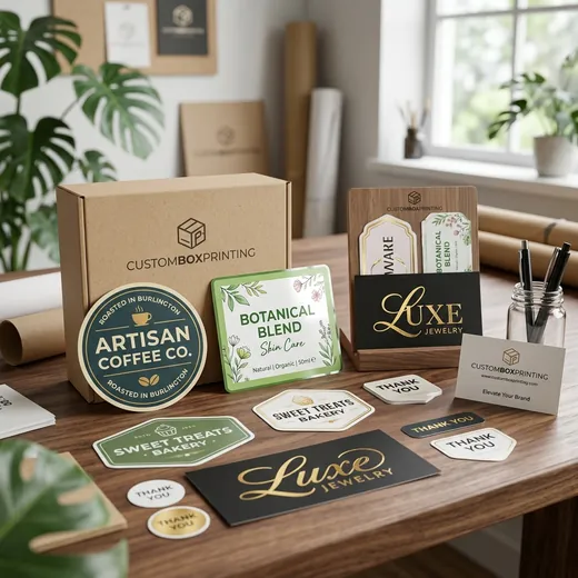 Stickers personalizados aplicados a productos